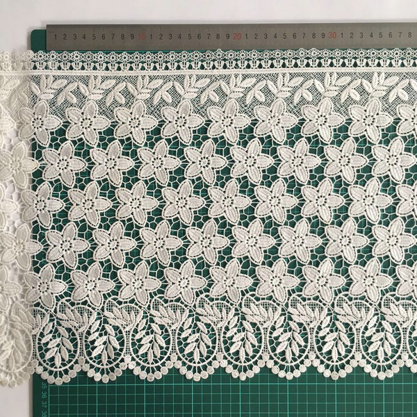 Wholesale Manufacturer Best Price Flower Lace Trim 100% Polyester Chemical Lace