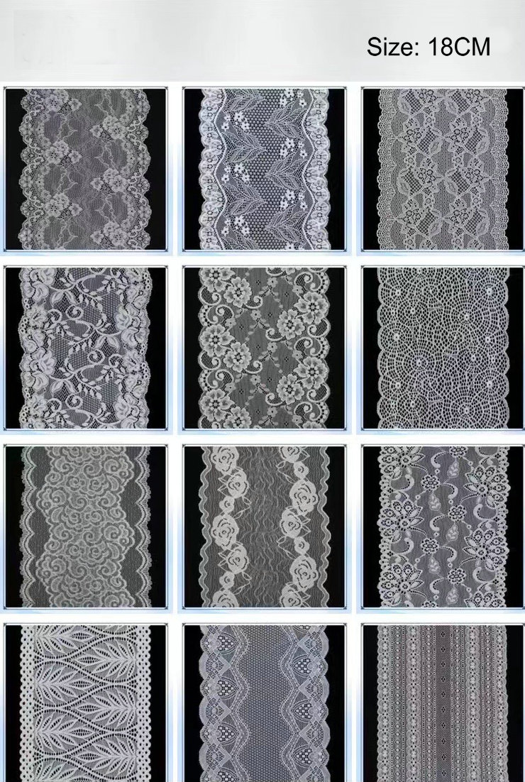 Nylon Spandex Stretch Elastic Lace Elastic Lace Trim Underwear