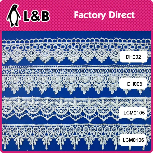 Wholesale Manufacturer Best Price Flower Lace Trim 100% Polyester Chemical Lace