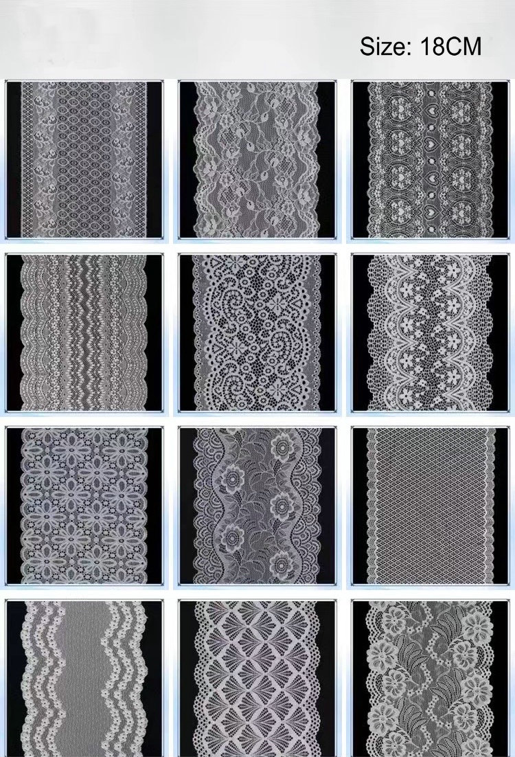 Nylon Spandex Stretch Elastic Lace Elastic Lace Trim Underwear