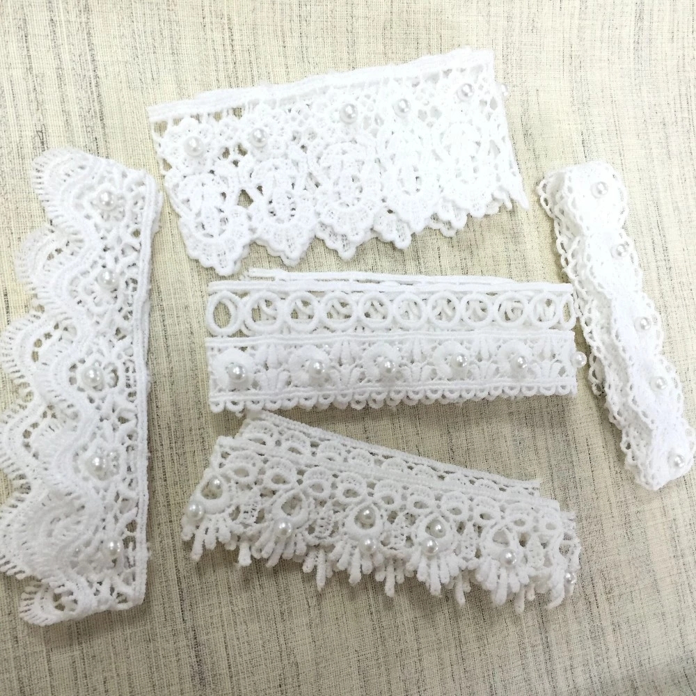 High Quality New Design Cotton Wedding Lace Fabrics/soluble Lace Trimming/Crochet Cotton Cord Embroidered Lace