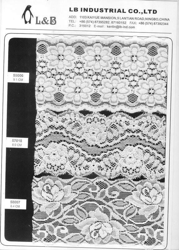 Nylon Spandex Stretch Elastic Lace Elastic Lace Trim Underwear