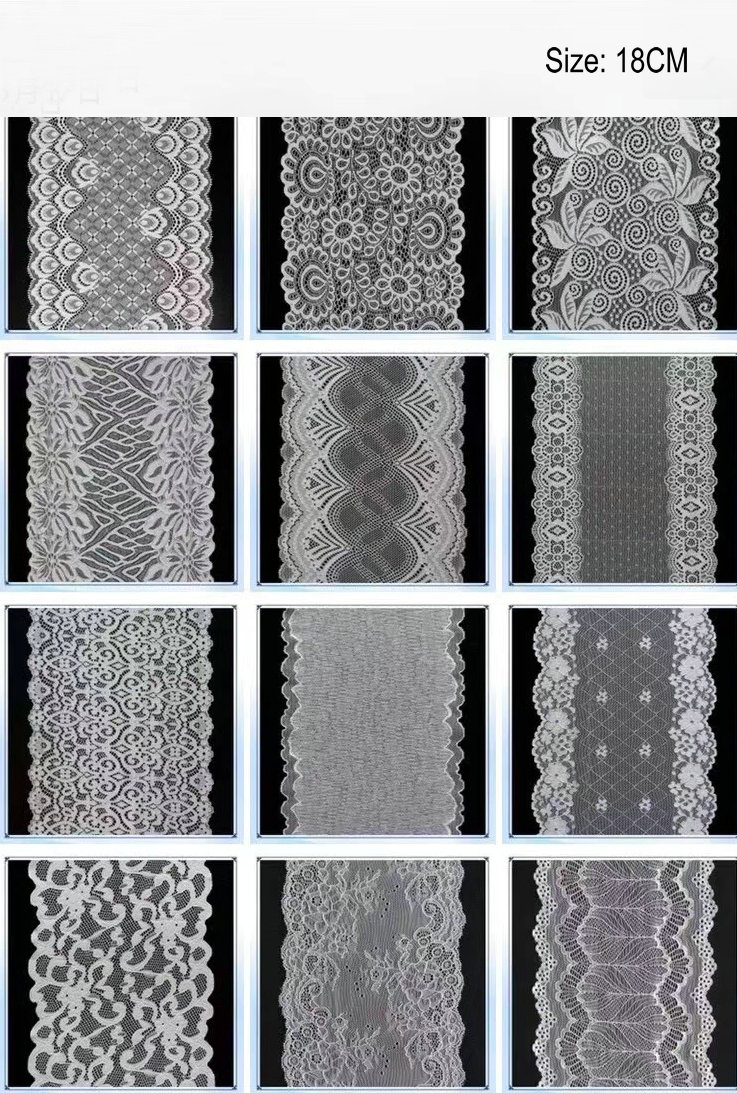 Nylon Spandex Stretch Elastic Lace Elastic Lace Trim Underwear