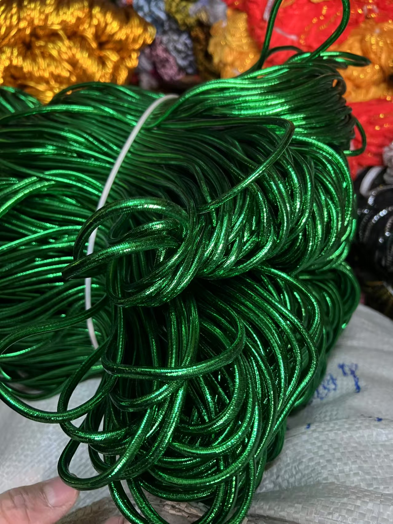 5mm Colorful Metallic Polyester Rope Jewelry Thread Metallic Cords Rope