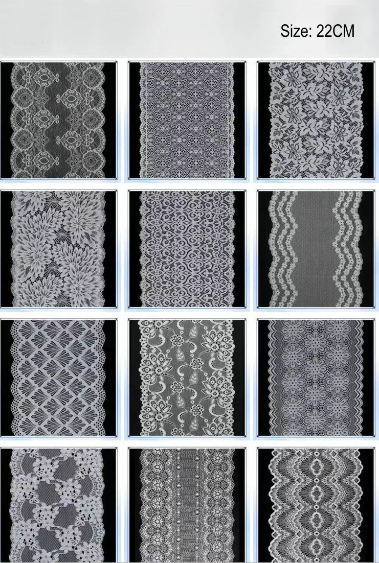 Nylon Spandex Stretch Elastic Lace Elastic Lace Trim Underwear