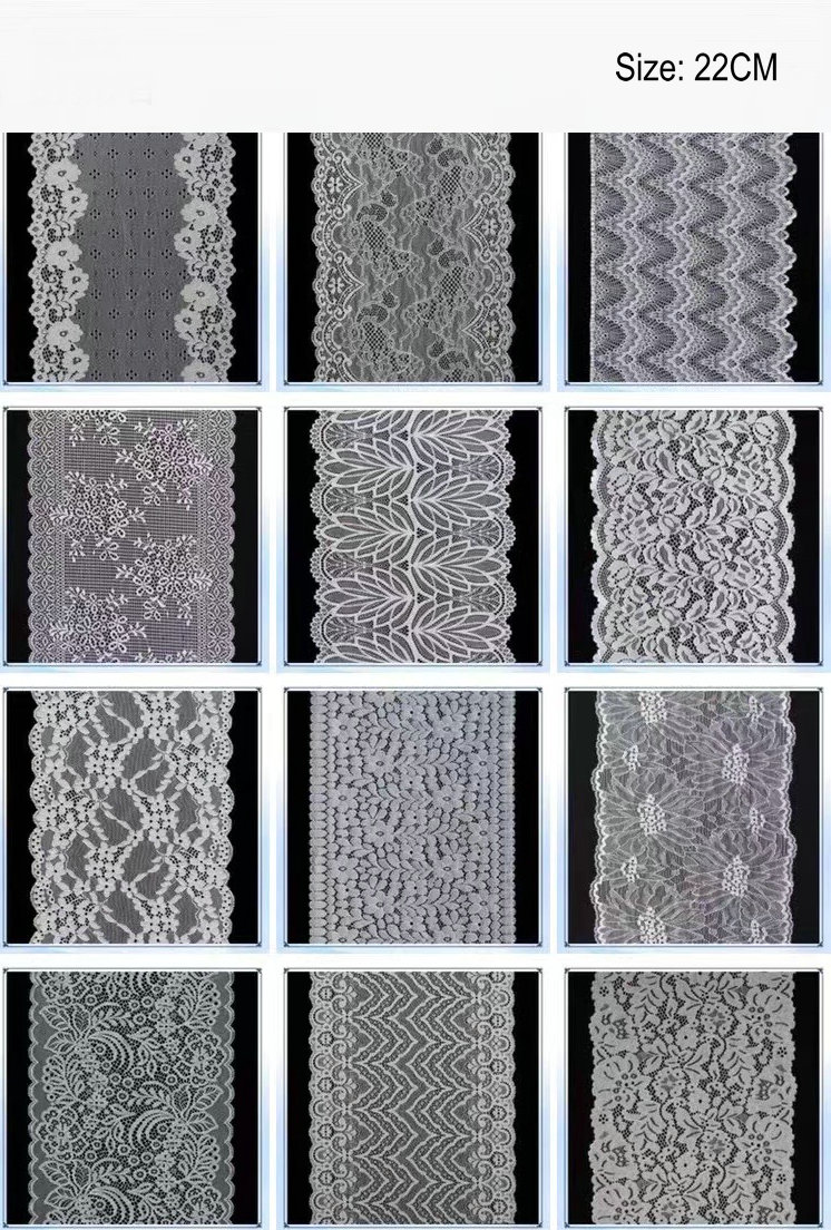 Nylon Spandex Stretch Elastic Lace Elastic Lace Trim Underwear