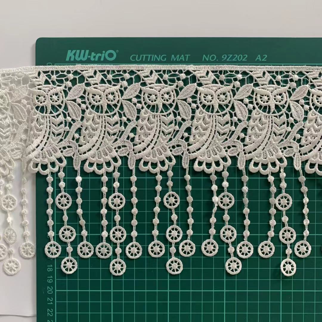 Wholesale Manufacturer Best Price Flower Lace Trim 100% Polyester Chemical Lace