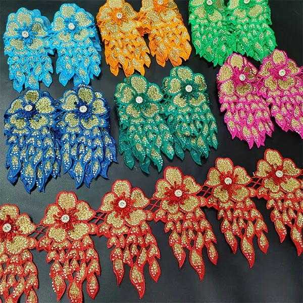 Multi Color Sequin και Stone Lace